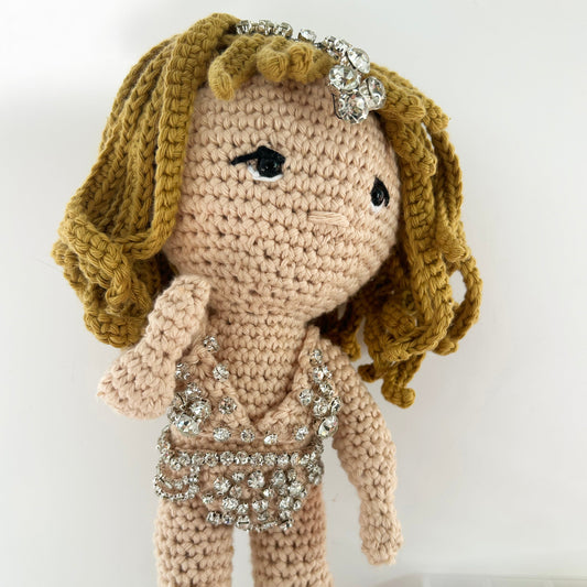 The Life of a Showgirl Diamond Suit - Taylor Swift Amigurumi.