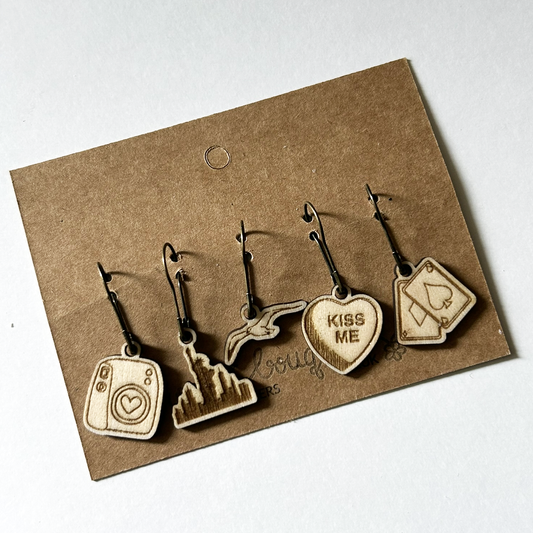 1989-Inspired Stitch Markers - Set of 5