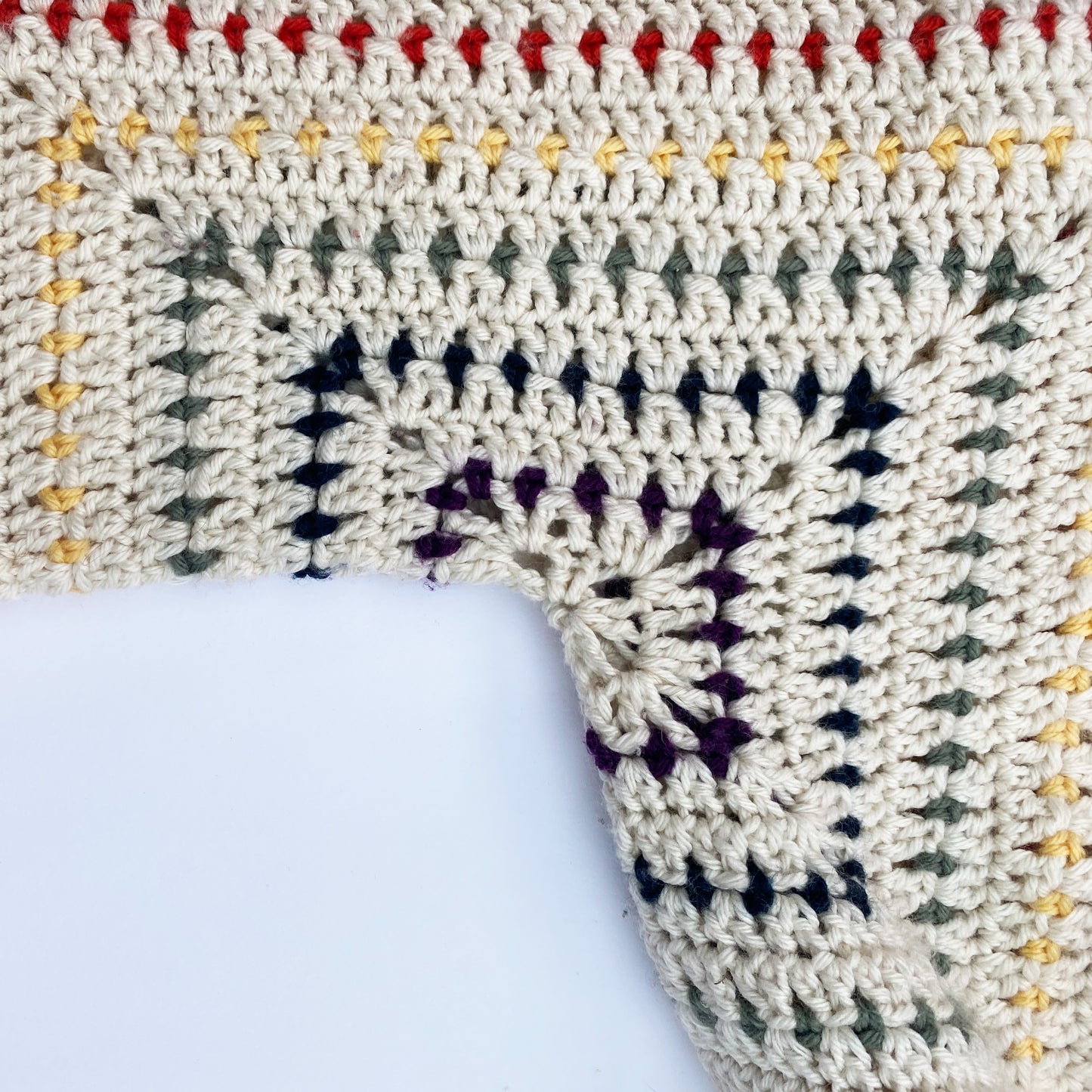Rainbow Dot Cardigan - Hex Crochet Cardigan - PDF Pattern
