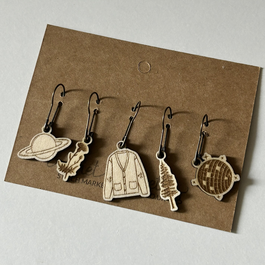 Folklore-Inspired Stitch Markers - Set of 5