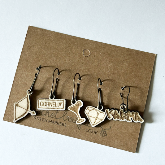 Lover-Inspired Stitch Markers - Set of 5