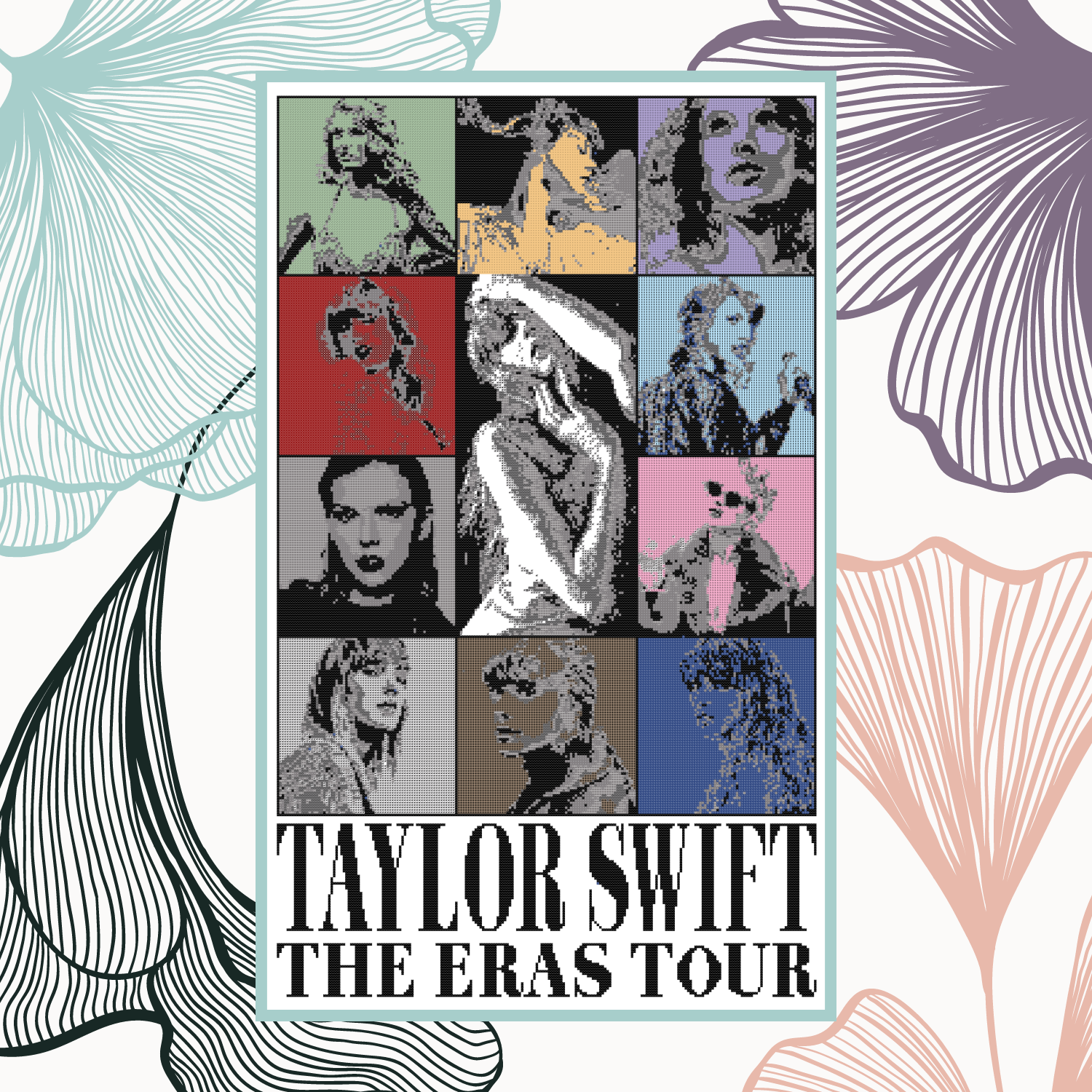 Taylor Swift The Eras Tour (TTPD Version) Colour Chart Pattern PDF