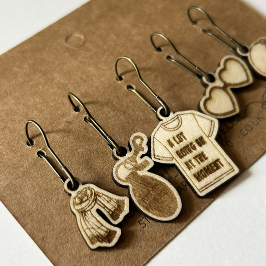 Red-Inspired Stitch Markers - Set of 5