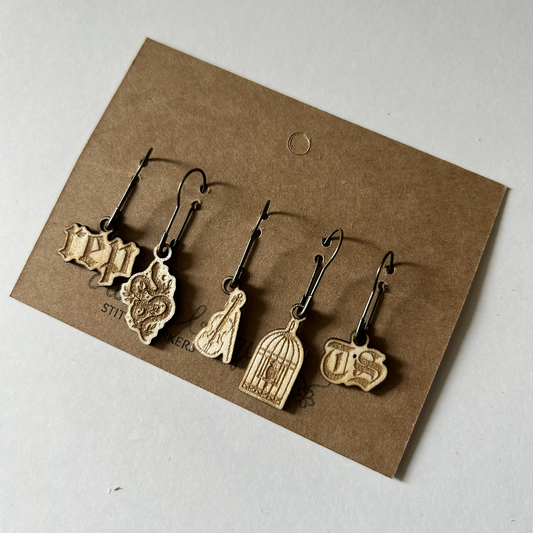 Reputation-Inspired Stitch Markers - Set of 5