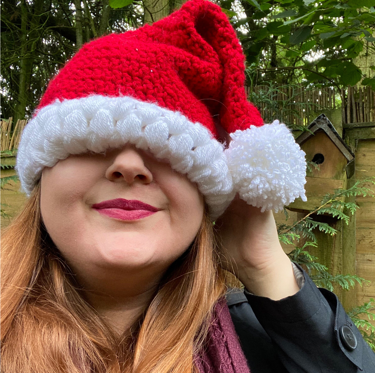 Bobbly Crocheted Santa Hat - 3 Sizes Available