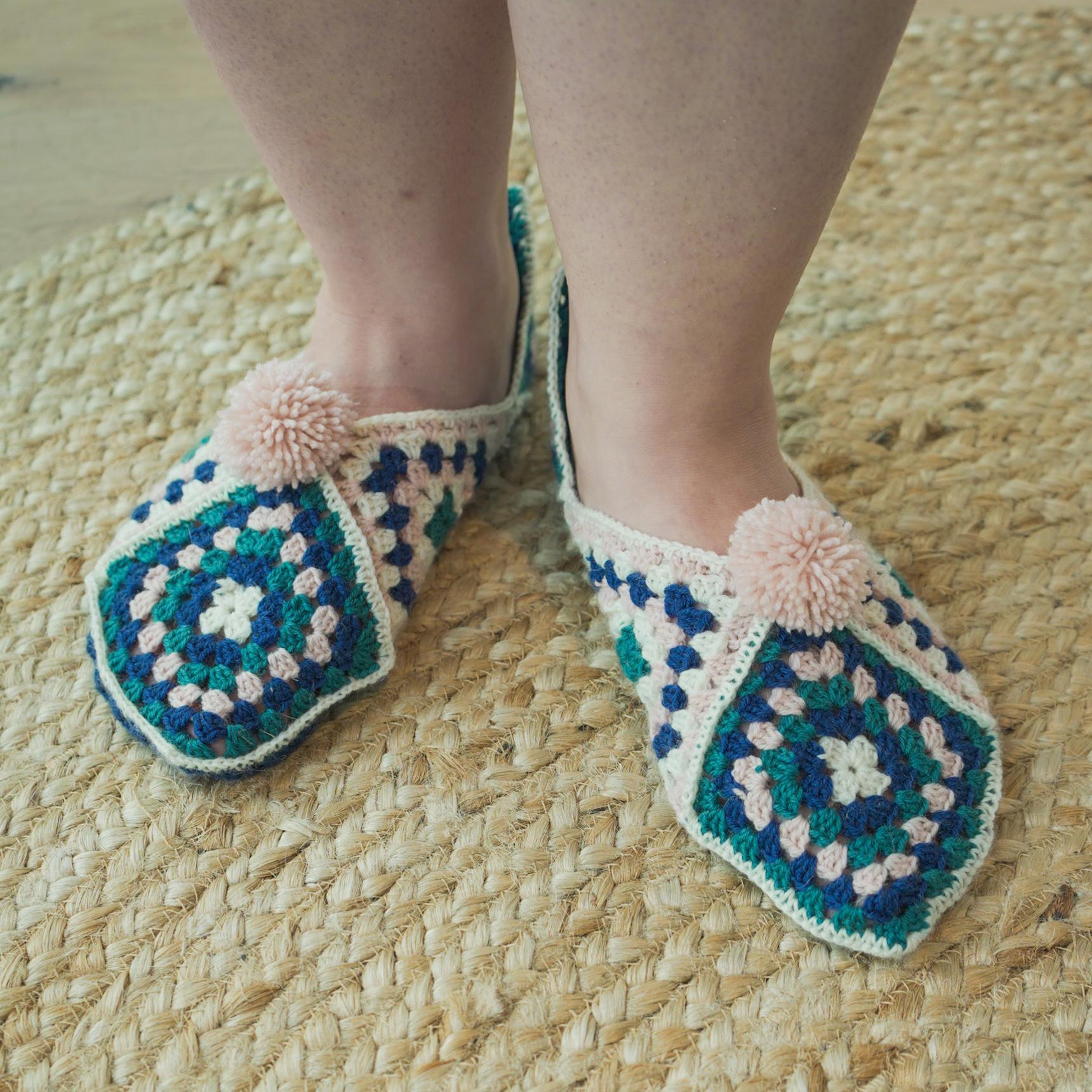 Toastie Toes Slippers - Granny Square Slippers