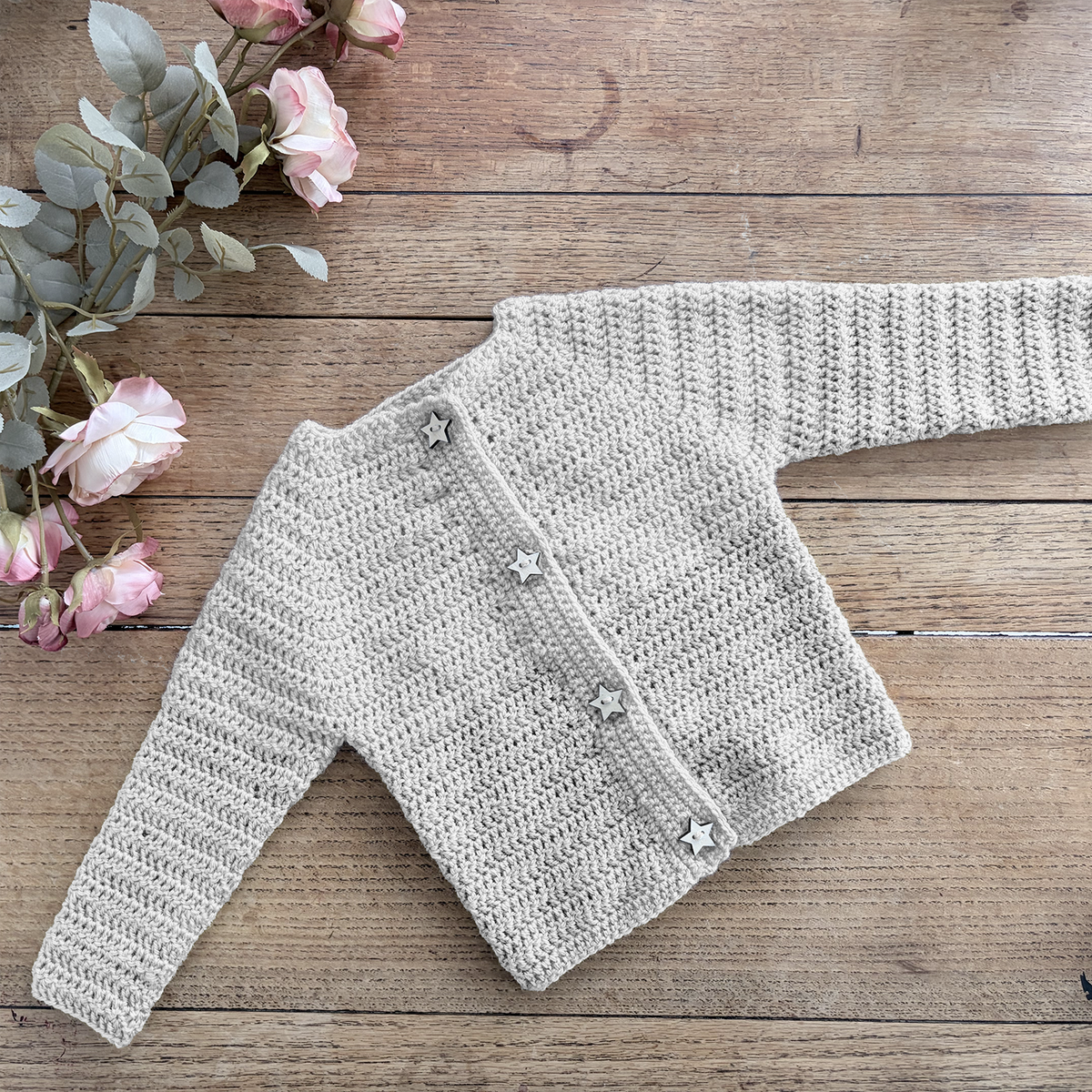Simple Crochet Cardigan - 0001