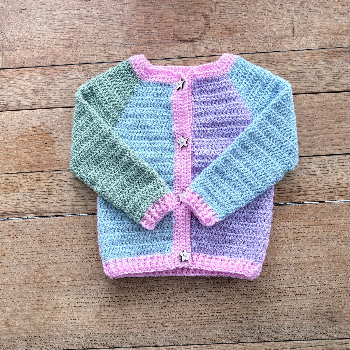 Varsity Crochet Cardigan - 0004