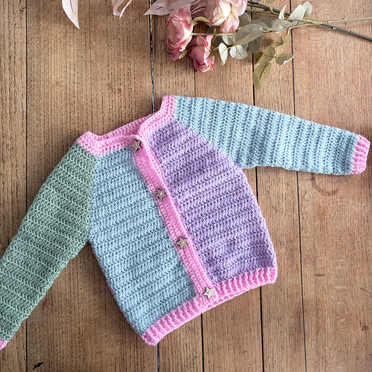 Varsity Crochet Cardigan - 0004