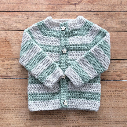 Simple Stripes Crochet Cardigan - 0005