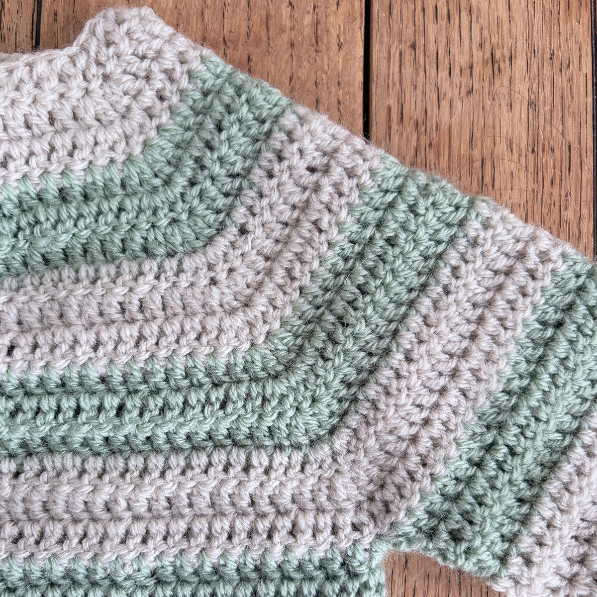 Simple Stripes Crochet Cardigan - 0005