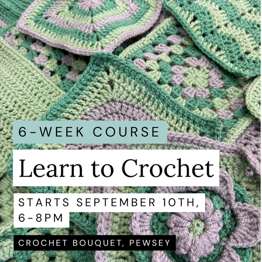 Learn to Crochet, 6-Week Course, Starts September 10th, 6-8pm