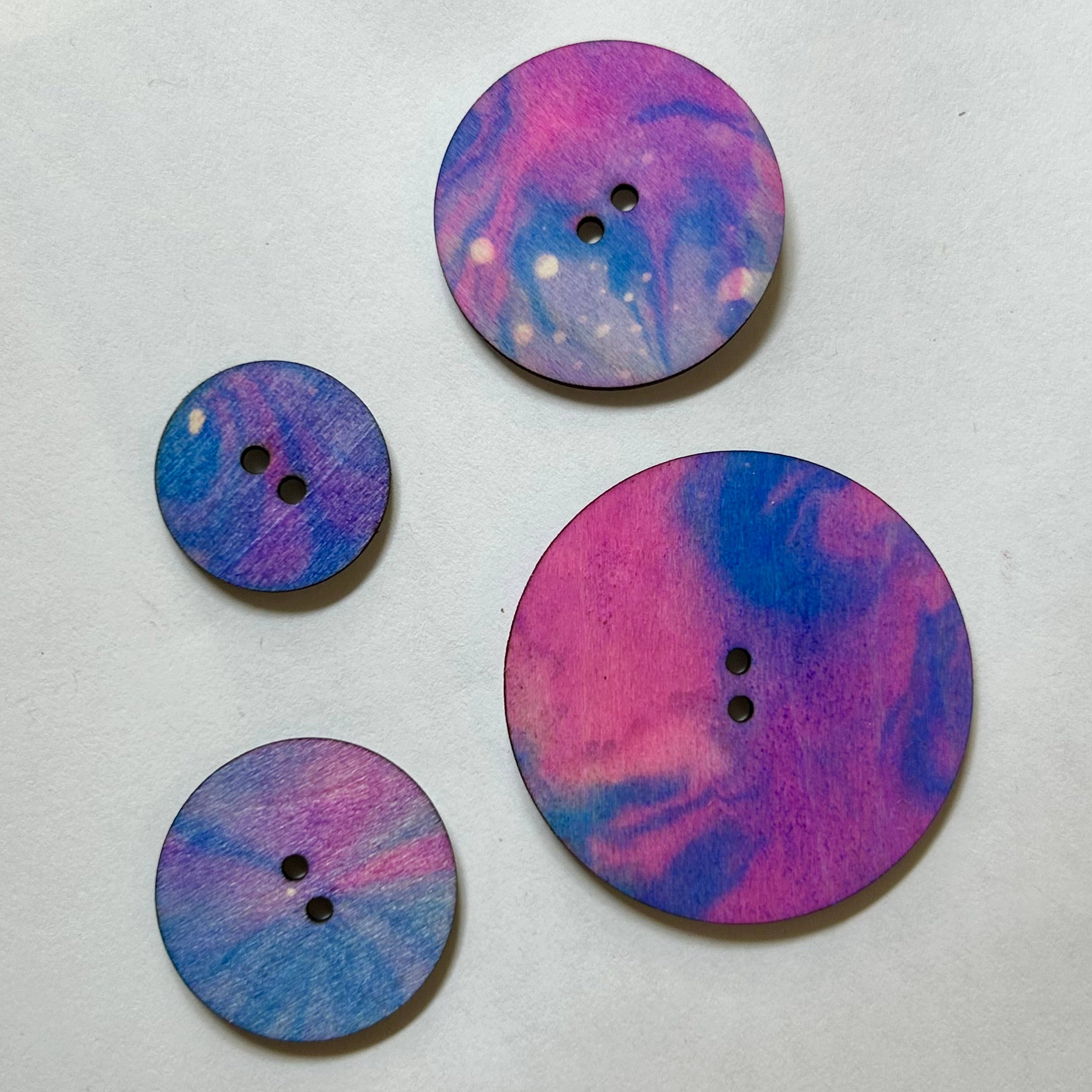 Hand Dyed “Tie Dye” Buttons – Crochet Bouquet