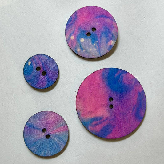 Hand Dyed “Tie Dye” Buttons
