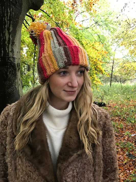 Autumn Leaves Crochet Hat PDF Pattern