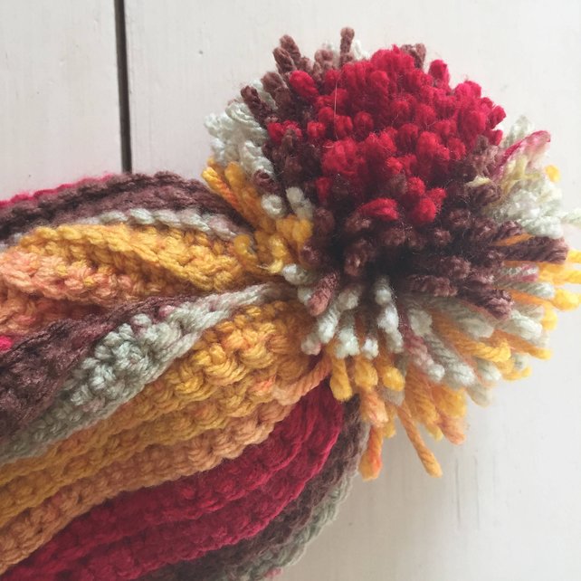 Autumn Leaves Crochet Hat PDF Pattern