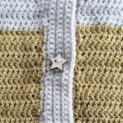 Colour Block Crochet Cardigan - 0003