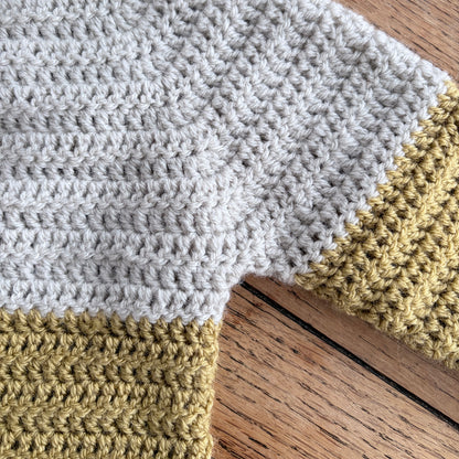 Colour Block Crochet Cardigan - 0003