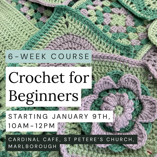 Learn to Crochet, 6-Week Course, Starts January 9th, 10-12pm, Marlborough