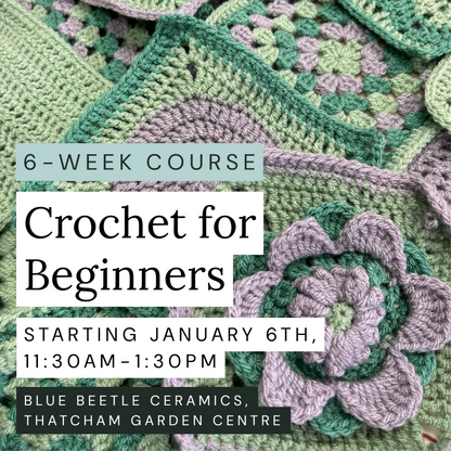 Learn to Crochet, 6-Week Course, Starts January 6th, 11:30-1:30pm, Thatcham