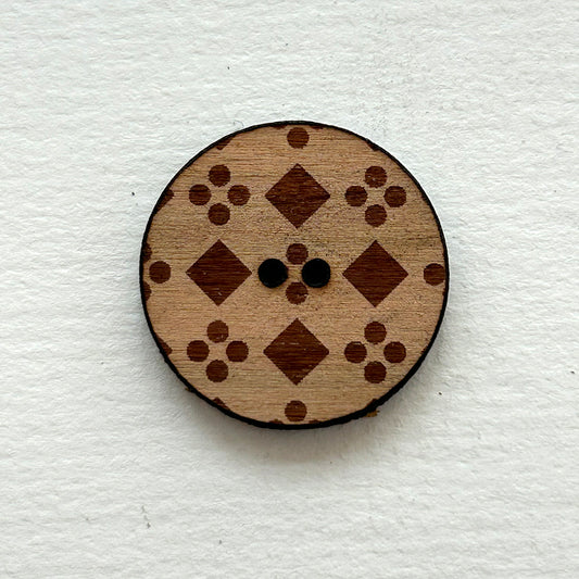 Diamonds and Dots Geometric Button