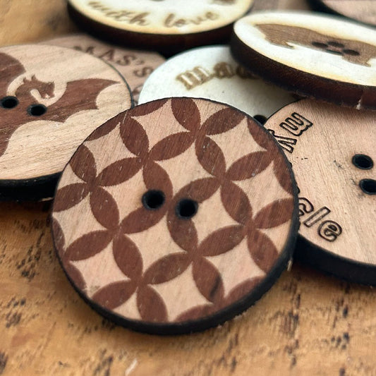 Diamonds Geometric Button