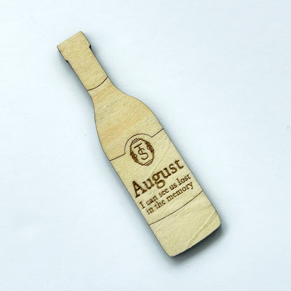 August Wine Bottle Magnet
