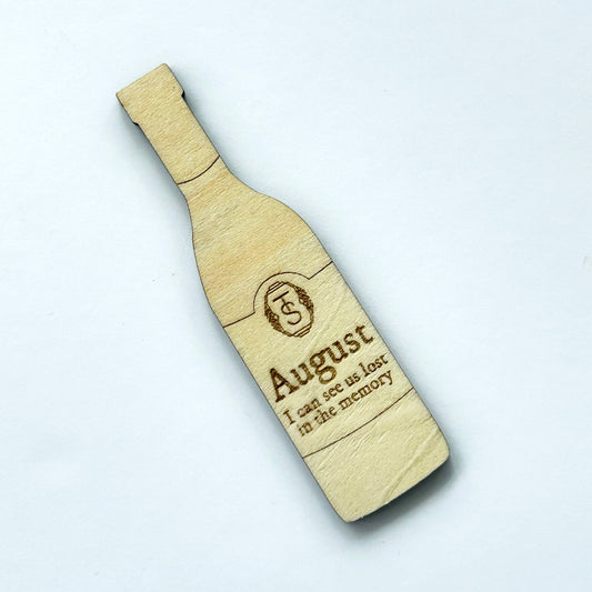 August Wine Bottle Magnet