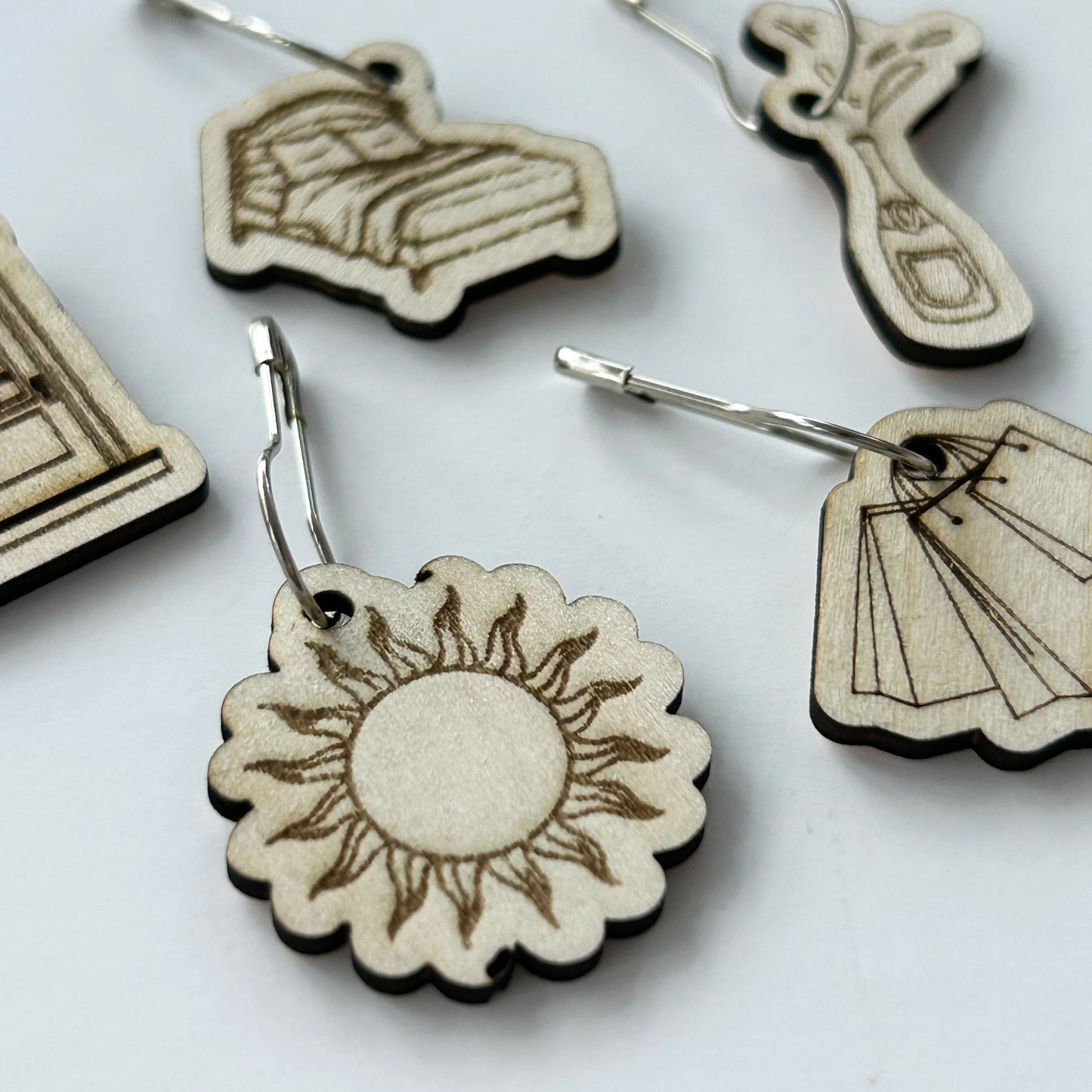 August-Inspired Stitch Markers - Set of 5
