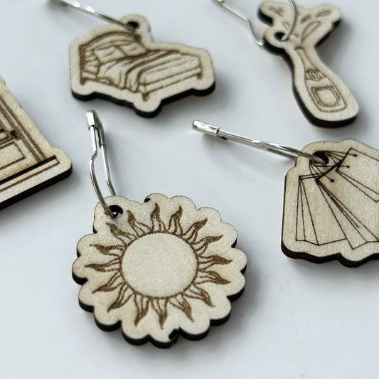 August-Inspired Stitch Markers - Set of 5