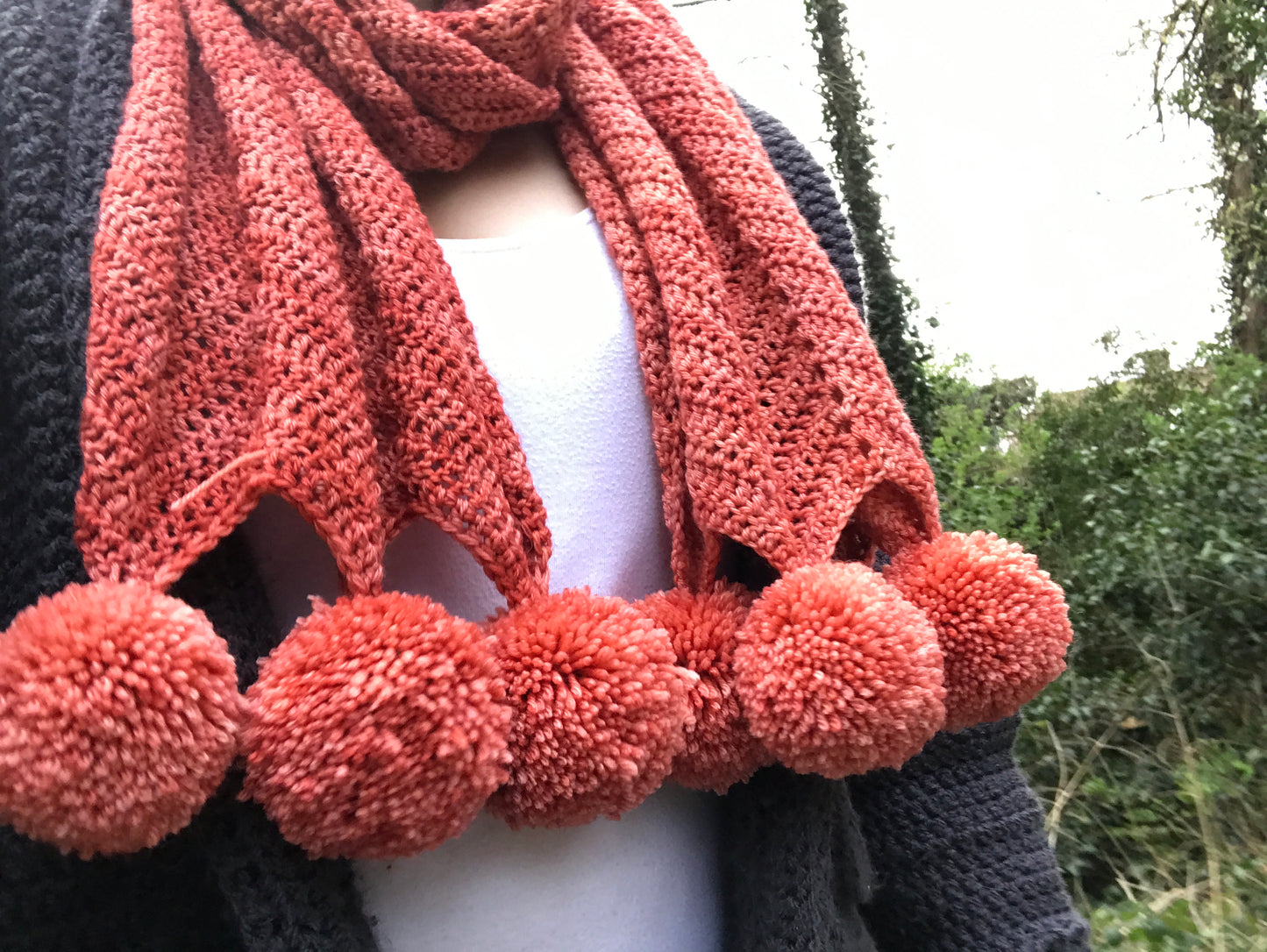 Pom Pom Scarf PDF Pattern