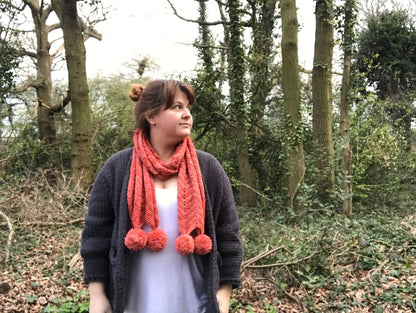 Pom Pom Scarf PDF Pattern
