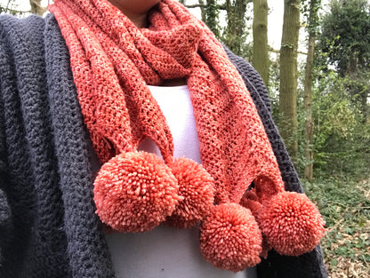 Pom Pom Scarf PDF Pattern