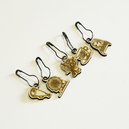 The Life of a Showgirl-Inspired Stitch Markers - Set of 5
