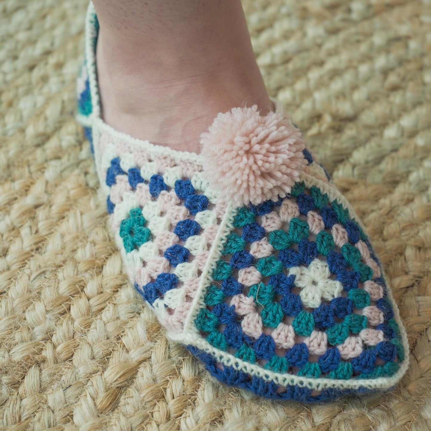 Toastie Toes Granny Square Slippers