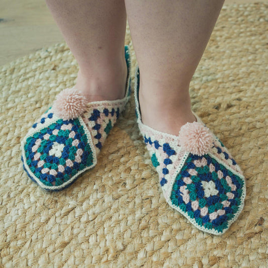 Toastie Toes Granny Square Slippers
