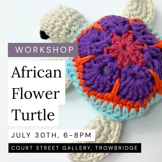 African Flower Turtle Amigurumi, July 30th, Trowbridge