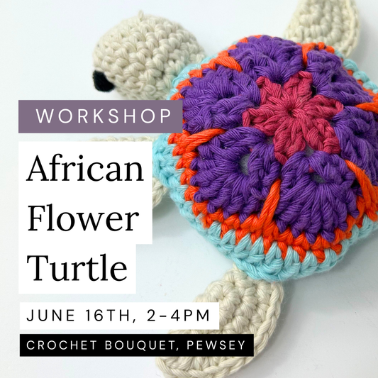African Flower Turtle Amigurumi, June 16th, Pewsey