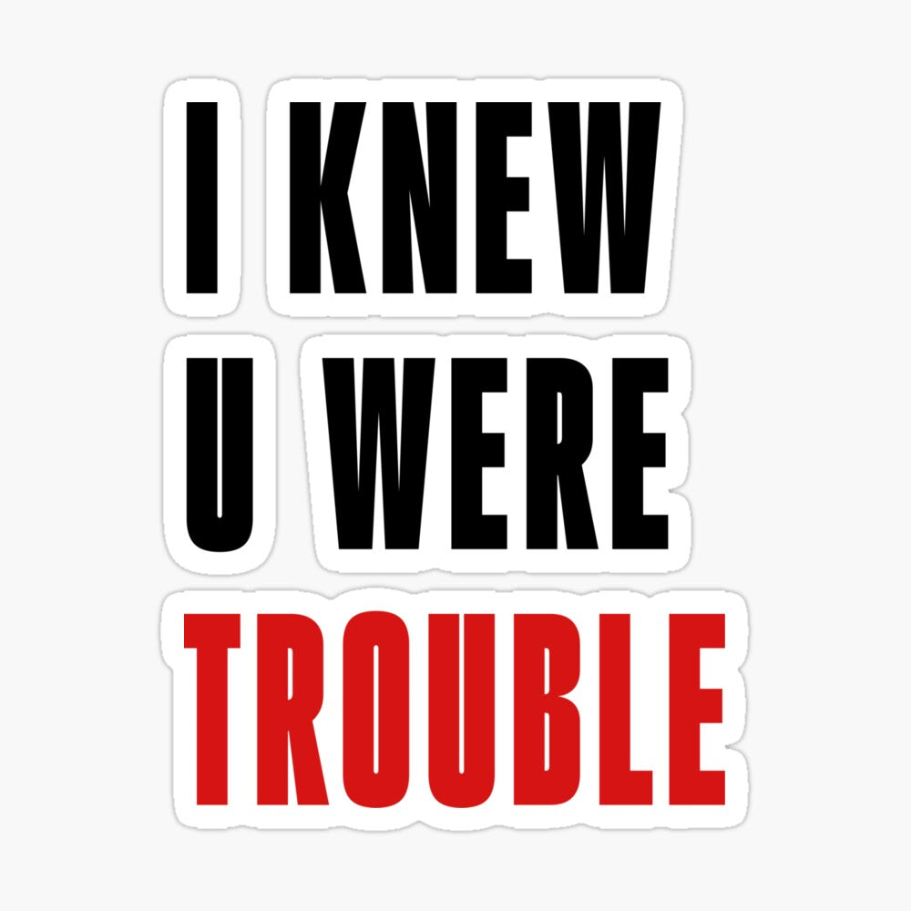 I Knew U Were Trouble Stickers