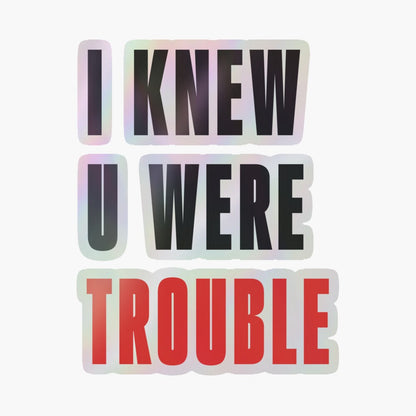 I Knew U Were Trouble Stickers