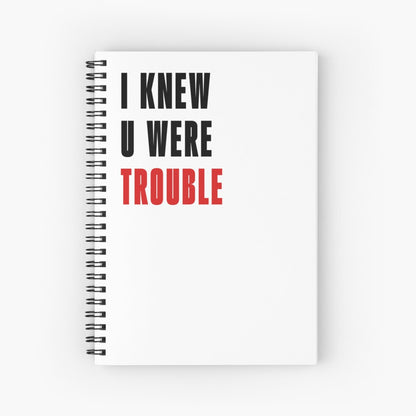 I Knew U Were Trouble Notebook